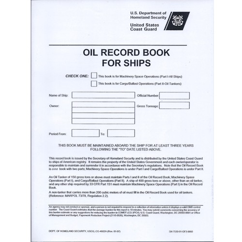 Oil Record Book